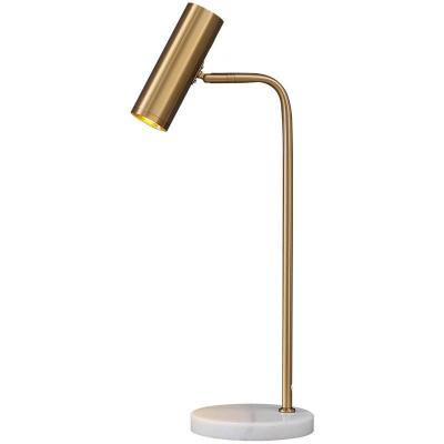 China Easy Assembly Modern marble light luxury creative desk lamp simple bedside table bedroom reading led eye protection COB desk lamp for sale