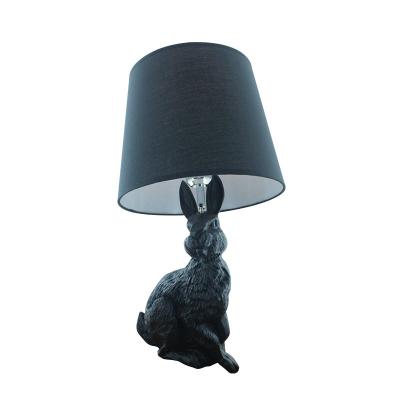 China Contemporary Nordic Bedroom Bedside Living Room Children's Room Study Resin Animal Rabbit Decorative Lamp Table Lamp Night Light for sale