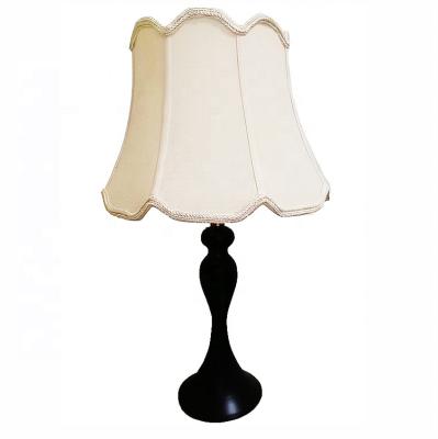 China Lighting Functions American modern white linen fabric lampshade bedside lamp night lamp metal table lamp for sale