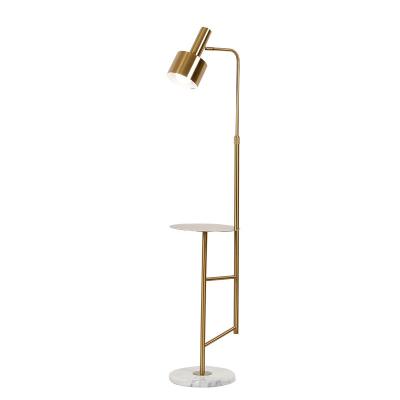 China Lighting Functions Convenient Design Gold Metal Floor Light Nordic Creative Marble/Metal Table Vertical Adjustable Standard Lamp E27 LED Dimmable for sale