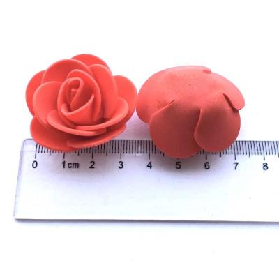 China 500pcs/Bag Beautiful Colorful Foam Artificial Flower Rose 3.5cm PE Foam Rose Head Accessories Artificial Flower For Rose Bear for sale