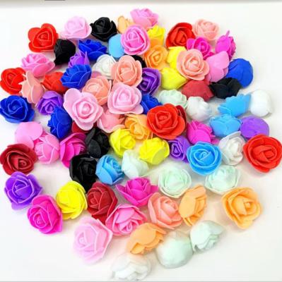 China DIY decoration home factory wedding party hotel direct simulation foam flower head mounted flower head accessories for sale