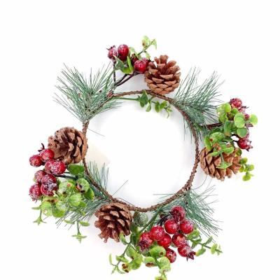 China Outdoor Indoor Decoration Plant Artificial Green Plastic Garland For Front Door Wreath Wall Christmas Decorations Wedding Celebration Window Decor for sale