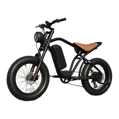 China MB007 Aluminum Alloy MB007 Fat Tire Electric Bike Long Range Full Suspension Mtb Fat Tire E Bike Retro Vintage Mountain Adult Bicycle Dirt Bik for sale