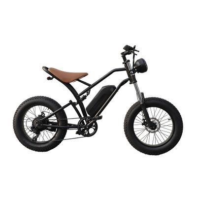 China Full suspension MTB mountain ebike 20*4.0 inch 48v 14.5 oh battery bafang mid drive electric bike MB008 motor steel fat tire for sale