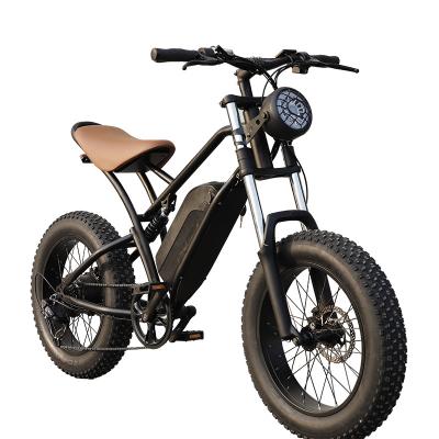 China MB008 250W/500W/750W Fat Tire Ebike 48V 500W/750W Electric Bike Rear Motor Steel Bicycle Fat Tire for sale