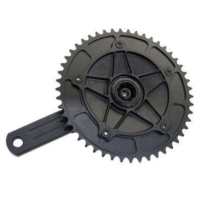 China Fixed Gear Bicycle POLSO PC003 Fixed Gear Bike Parts Sprocket 48T 49T 50T 51T Integrated Crank Set for sale