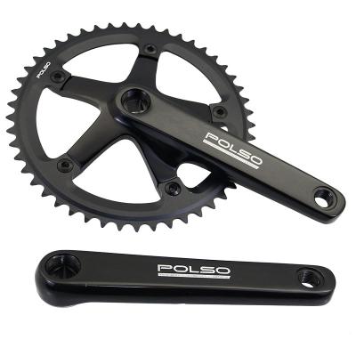 China Fixed Gear Bike POLSO PC002 Bicycle chianwheel Aluminum Alloy Bike Crankset Single Speed ​​Crankset for sale