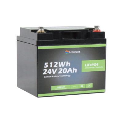 China Long Life Rechargeable Lithium Battery Pack 24v 20ah LiFePO4 Lithium Ion For Golf Cart for sale