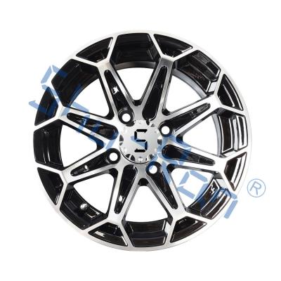 Cina Golf Cart 12''/14'' Machined/ Glossy Black Aluminum Wheels Rims for Club Car, EZGO, YMH Golf Carts in vendita