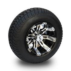 中国 10'' Golf Cart Rim And 205/50-10 DOT Street Tire Assembly - Machined/Glossy Black 販売のため