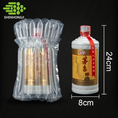 China Shockproof Protective Bag Inflatable Column Air Wrap Package Bubble Bag For Wine Bottle for sale