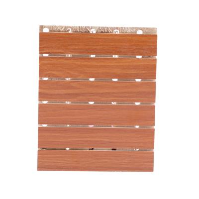 China Modern Acoustic Panels Fireproof MgO Solid Wood MDF Sound Grooved Acoustic Wood Wall Panel for sale