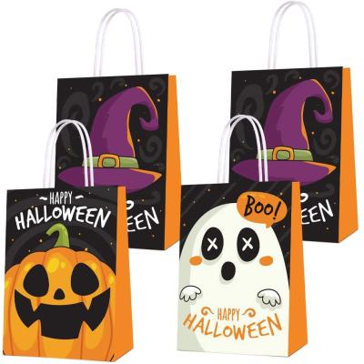 China Recyclable Christmas Halloween Pumpkin Gift Bags For Pumpkin Decor Tote Party Favor for sale