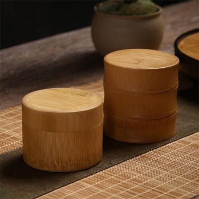 China New Sustainable Custom Printed Pot Storage Containers Tea Tin Bamboo Luxury Japanese Nordic Retro Tea Cart With Engraved Logo for sale