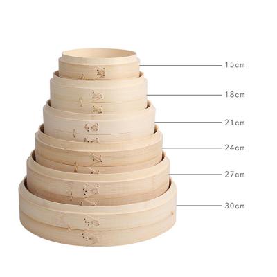 China Wholesale Viable Bambus Mao 10 Inch 2 Tier Mini Non Stick Dim Sum Dumpling Set 2 Tier Bamboo Food Steamer For Restaurant for sale