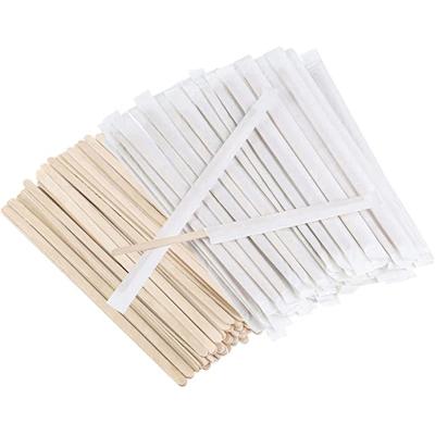 China Sustainable Biodegradable Disposable Wooden Coffee Stirrer Sugar Custom Coffee Mixer Drink Bambus Espresso Wooden Stirrers for Beverage for sale