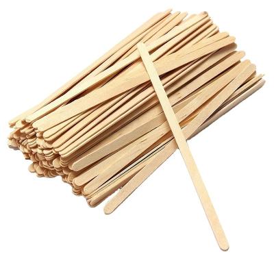 China Sustainable Bambus Disposable Hot Stamp Logo Branding Birch Coffee Sticks Custom Wooden Coffee Stirrers With Customize Size for sale