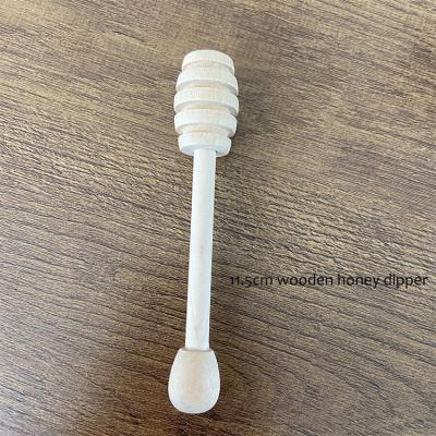 China Bamboo Viable 8cm Viable Wholesale 10cm 15cm 16cm Bigs Honey Dipper Spoon Premium Mini Wooden Small Honey Dipper With Custom Logo for sale