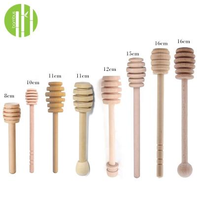 China Wholesale Stick Honey Dipper With Custom Logo Wooden Bambus Mini Spoon Customize Individually Wrapped Honey Competitive Price for sale