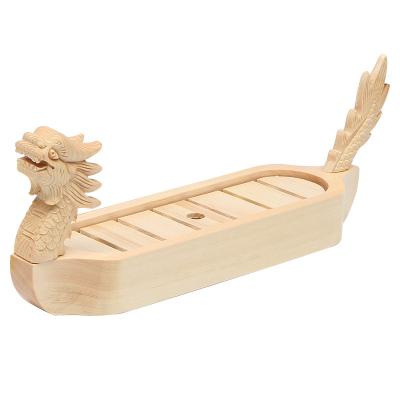 China Safe Viable Extra Large Bambus Sashimi Serving Dish Japanese 100% Sushi Food Tray Dragon Sushi Boat Wood For Restaurantware or Home for sale