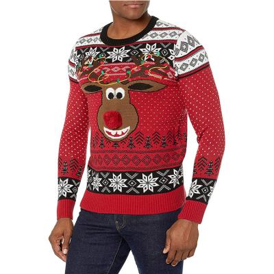 China Anti-Wrinkle Adult OEM Unisex Christmas Plus Size Xxxxl Knitted Christmas Ugly Jumper Sweater for sale