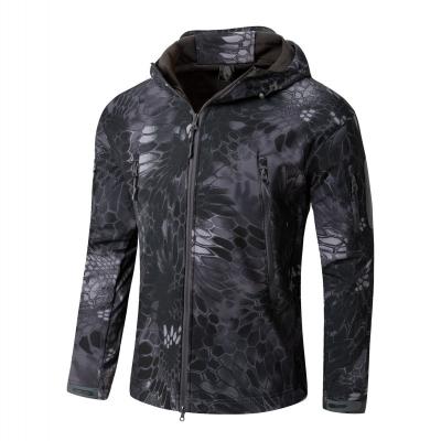 China Acid Resistant Men's Camouflage Waterproof Softshell Hoody Increasing Military Tactical Trainer Camping Jacket Coat Army Cargo Jacket Army Jacket for sale