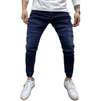 China New Arrival Men's Pants Pocket Breathable Multi Casual Blue Elastic Booty Skinny Jeans Stretch Men for sale