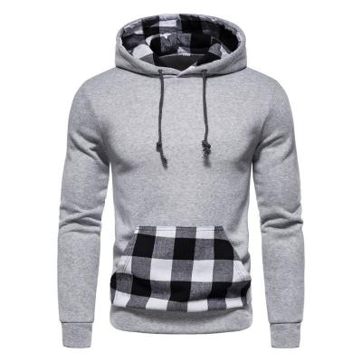 China Gray Men's Hoodies 2021 Men's Autumn Winter Hooded Street Long Sleeve Loose Hooded Casual Tops QUICK DRY Solid Color for sale