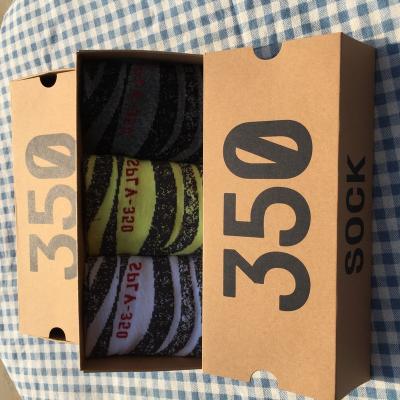 China High quality antibacterial premium boost 350 sneaker v2 yeezy socks with box package for sale