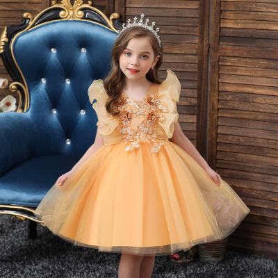 China Kids Girl Breathable Breathable Dresses Bridesmaids Party Wedding Formal Tutu Dress For Girl Princess Elegant Birthday C13451 for sale