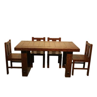 China Minimalist Combination Dining Table Chairs Solid Wood Made Japanese Hot Sell Conciseness Style for sale