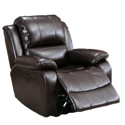 China Massage Sofa Bed Home Traditional Leather Multifunctional Recliner With Steel Cup Holders for sale