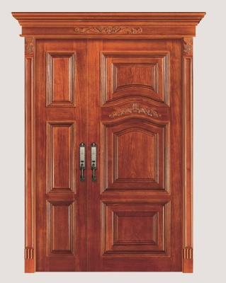 China Exteior interior door waterproof solid wood double swing door for villa design luxury modern chinese traditional entry door for sale