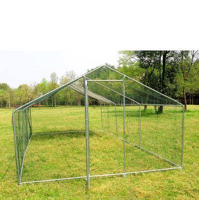 China Outdoor Backyard Hutch With 12m/sq Cover Galvanized Chicken Run for sale