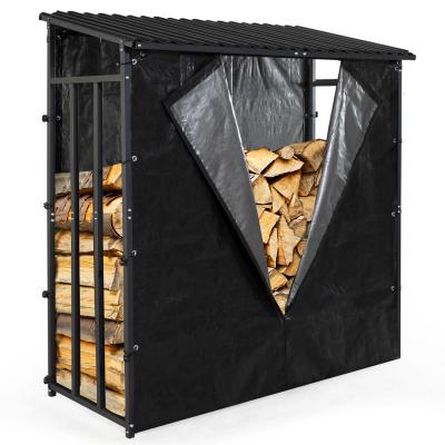 China Outdoor Farms Firewood Rack With Cover for sale