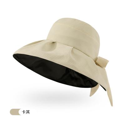 China European and American Vinyl Coating UV Resistant Foldable Extra Brim Sunscreen Sun Shade Hat Summer Style Sun Protection Fisherman Hat Woman for sale