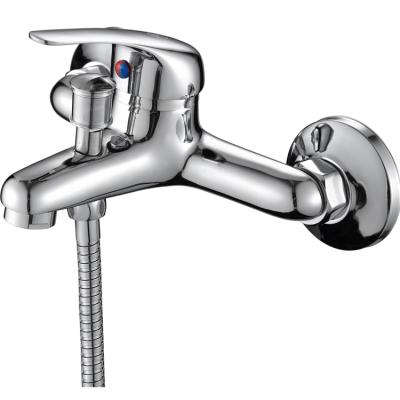 China Without Slide Bar Wall Mounted Brass Bathroom Tub Bath Shower Mixer Tap for sale