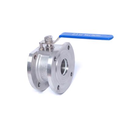 China DINPN16 SS General Manual Wafer Ball Valve Investment Casting Flange End for sale