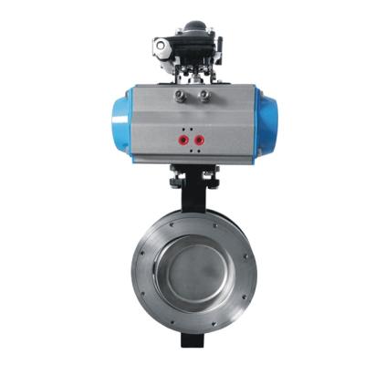 China Double Action Pneumatic Actuator High Performance Butterfly Valve General Rotary Control Valve Price for sale