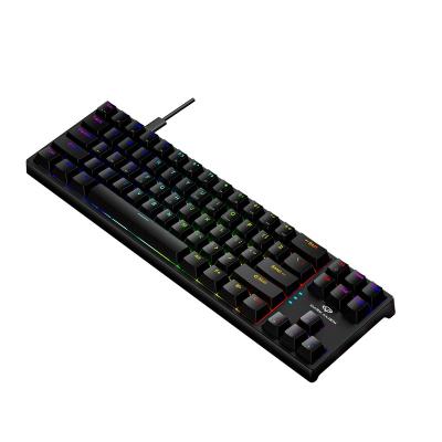 China Hot Selling Gaming Keyboards K710 LED New Gamer 71 Keys Mechanical Gaming Keyboard for sale