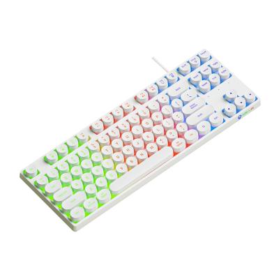 China Hot Sale 2022 Game Key Wholesale 87 Mechanical Keyboards Wire Colorful OEM Gaming Keyboard DK100 for sale