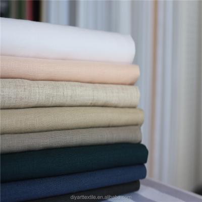 China 100%combed organic linen fabric 9x9 44x43 plain for hometextile for sale