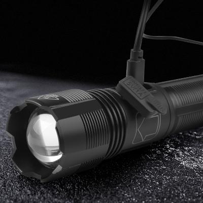 China Camping.Outdoor Waterproof High Power Camp Flash Light Set Powerful USB Rechargeable Torches Tactical Flashlights, Led Flashlight Manufacturer for sale