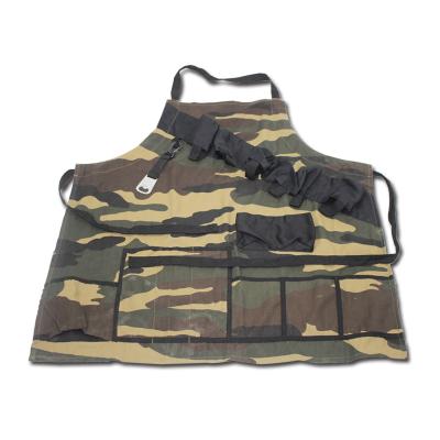 China DEQI drinks/food camouflage apron with corkscrew and pockets wholesale for men for sale