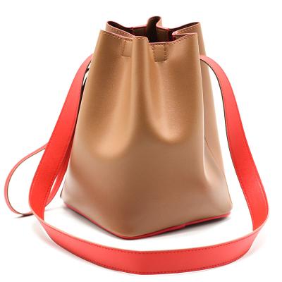 China Trendy Fashion Ladies Ladies Cross - Body Sling Barrel Bag Women PU Leather Bucket Satchel Handbags for sale