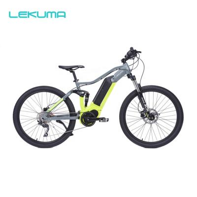 China New aluminum alloy full suspension 36V 250W Bafang M400 mid motor mountain ebike for sale