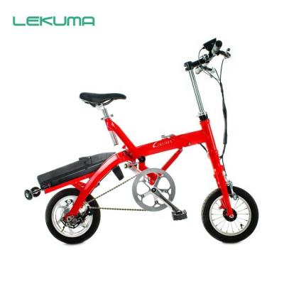 China New Product 12 Inch Aluminum Alloy With Pedals Electric Folding Bicycle for sale