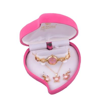 China Perfect Design Necklace Earrings Jewelry Alloy Watch Valentine Gifts set for sale