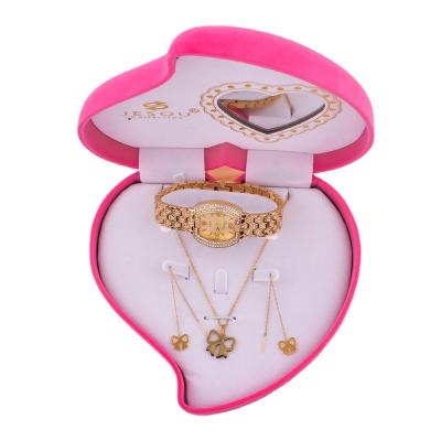 China 3 Pieces/Set Of Women'S Gift Set Fashionable Women'S Quartz Watch And Star Necklace Valentine'S Day Ste for sale